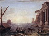A Seaport at Sunrise by Claude Lorrain